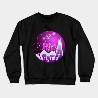 Snow globe in purple Crewneck Sweatshirt